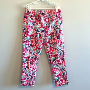 Jordache Floral Cropped Leggings Size Large 10/12